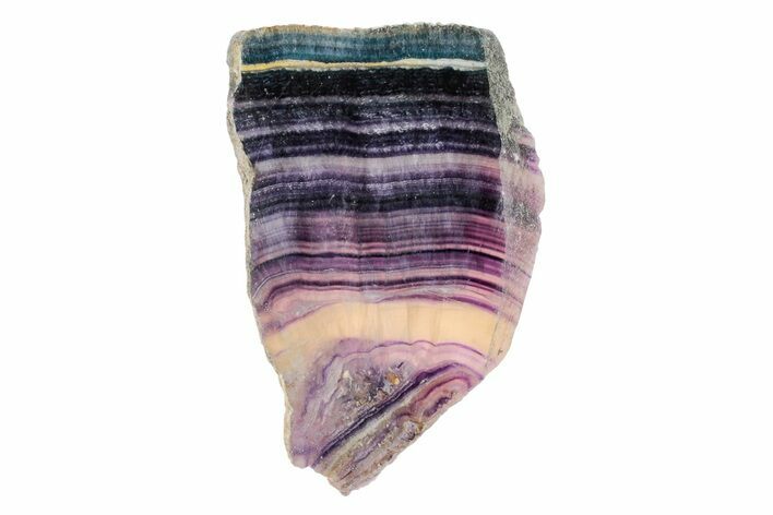 Colorful, Polished Rainbow Fluorite Slab #250511